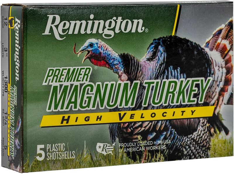 Premier Magnum Turkey High Velocity, 12 Gauge, 5 Shot, 3 in, 1 3/4 oz, 1300 fps